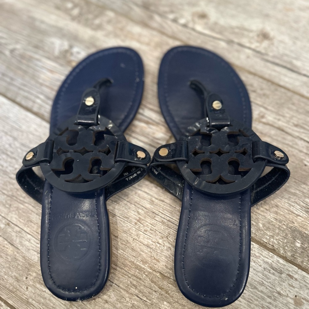 Tory Burch Navy Blue Sandals